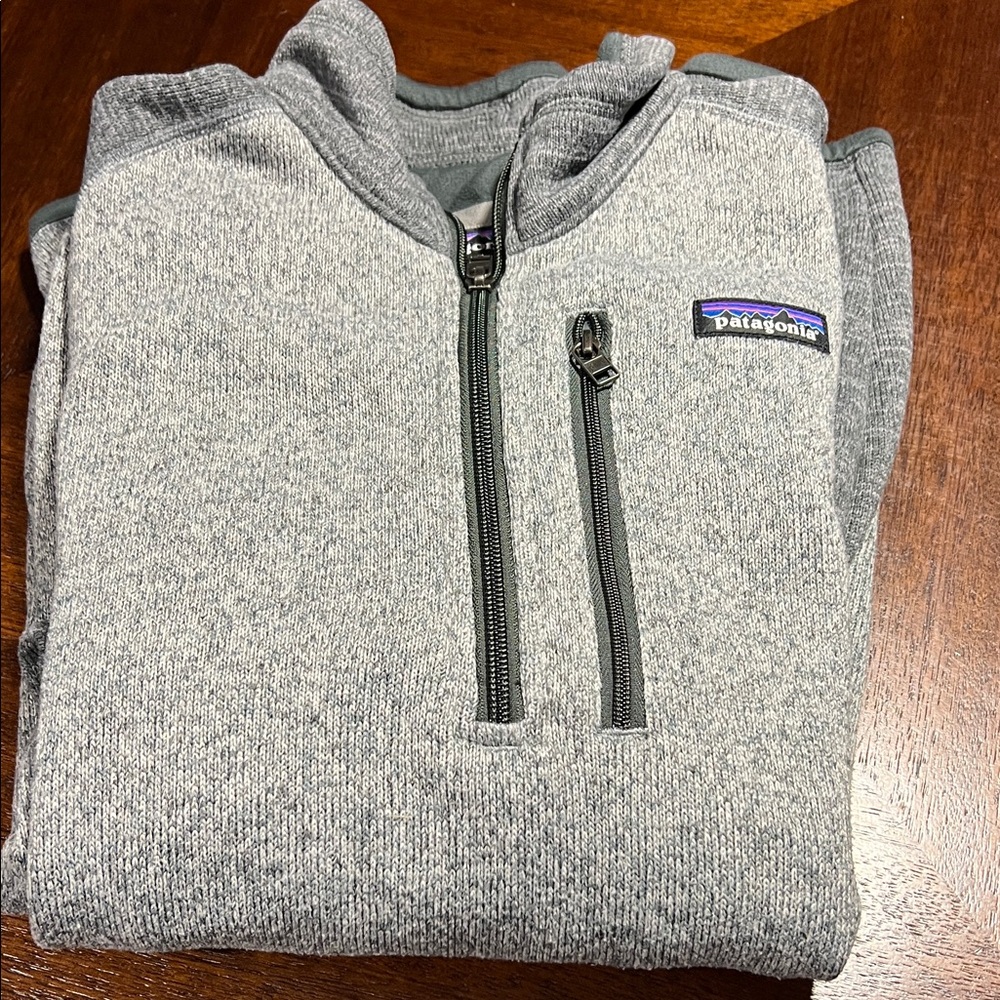 Patagonia Men's Zip-Up Sweater in Heather Gray